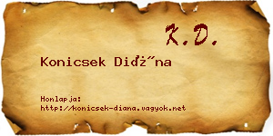 Konicsek Diána névjegykártya